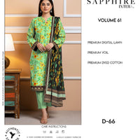 Sapphire Intermix Volume 61 – Elegant Floral Digital Lawn Suit (D-66)