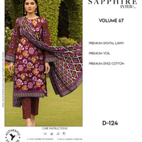 Sapphire Intermix – Volume 67 | Design D-124 Premium Unstitched 3-Piece Lawn Suit (Copy)